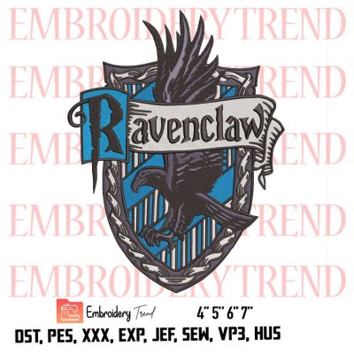 Harry Potter Ravenclaw Logo Embroidery Design File – Embroidery Machine
