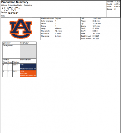 Auburn Tigers Football Logo Embroidery Design File – NFL Logo – American Football Embroidery Machine Design File Instant Download