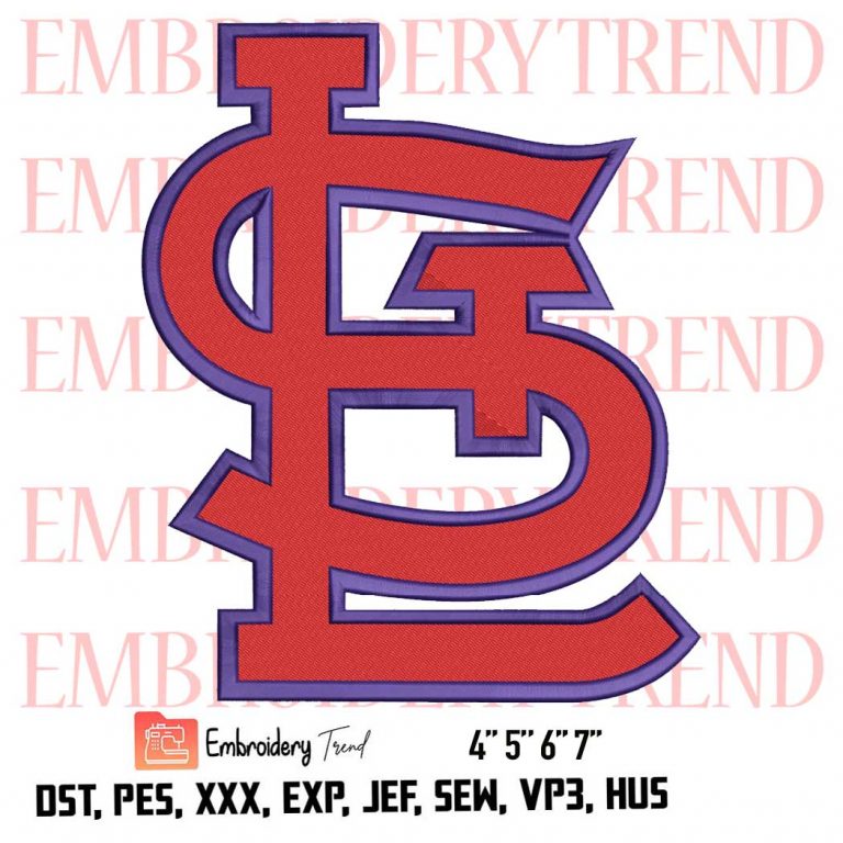 St. Louis Cardinals Logo Embroidery Design File - Embroidery Machine