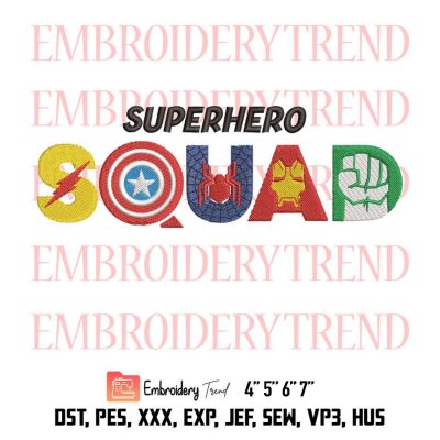 Superhero Squad Embroidery Design File – Embroidery Machine