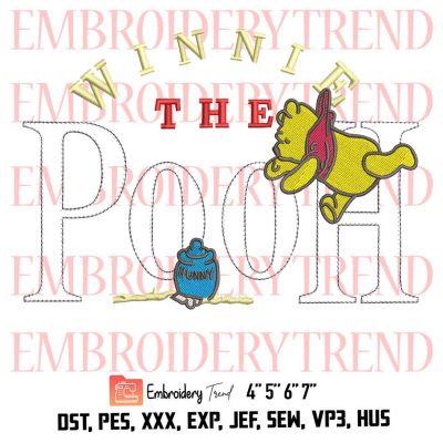 Winnie The Poll Logo Embroidery Design File – Poll Embroidery Machine