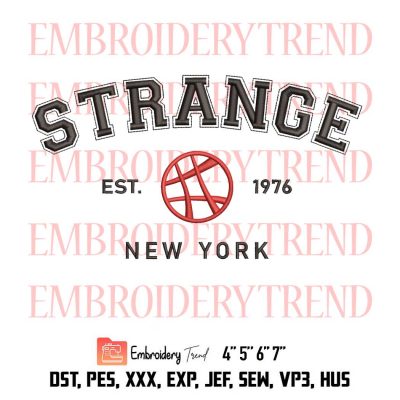 Doctor Strange EST 1976 New York – Multiverse Madness Logo Embroidery Design File – Embroidery Machine