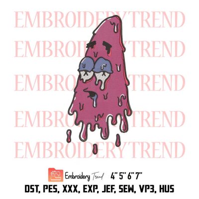 Patrick Melting From the Spongebob Movie, Disney Embroidery Design File – Embroidery Machine