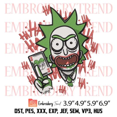 Rick And Morty Joker Embroidery Design File – Funny Rick And Morty Joker Embroidery Machine
