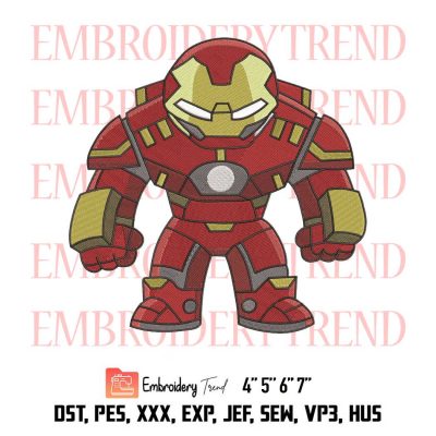 Chibi Iron Man, Marvel Avengers Embroidery Design File – Embroidery Machine