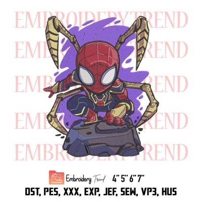 Chibi Cute Spider Man, Superhero Spiderman New Embroidery Design File – Embroidery Machine