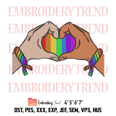 Colorful Love, Loved Skin Color Embroidery Design File – Embroidery Machine