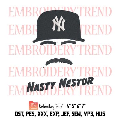 New York Baseball, Funny Nasty Nestor, Baseball Lover Embroidery Design File – Embroidery Machine