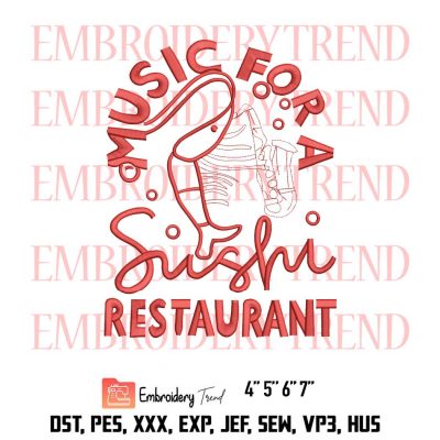 Sushi Restaurant, MFASR Shrimp Band Embroidery Design File – Embroidery Machine