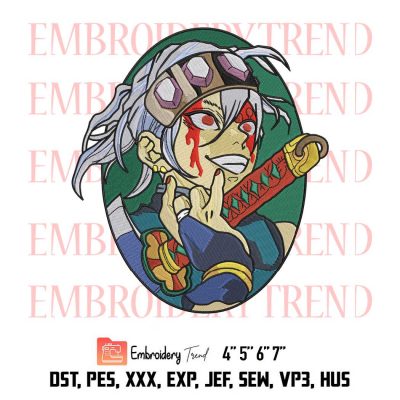 Uzui Tengen, Kimetsu no Yaiba, Demon Slayer, Anime Embroidery Design File – Embroidery Machine