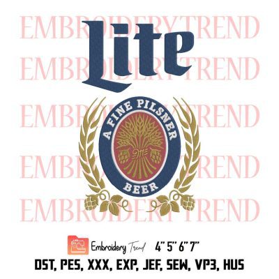 Beer Brand Logo Embroidery, A Fine Pilsner Beer Embroidery, Beer Embroidery, Embroidery Design File