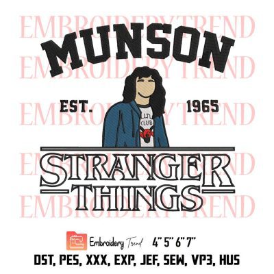 Stranger Things 4 Embroidery, Eddie Munson Embroidery, Movies Embroidery, Embroidery Design File