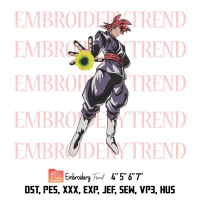 Super Black Goku Embroidery, Super Saiyan Embroidery, Dragon Ball Embroidery, Embroidery Design File