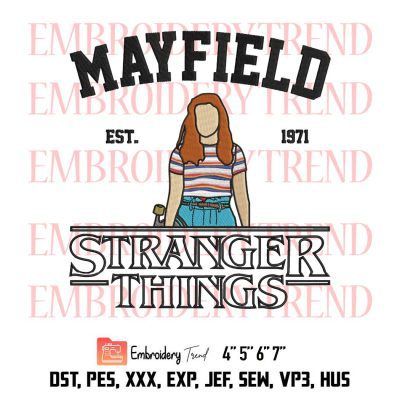 Stranger Things 4 Embroidery, Max Mayfield Embroidery, Movies Embroidery, Embroidery Design File