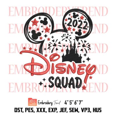 2022 Disney Squad Embroidery, Mickey Mouse Embroidery, Embroidery Design File-Embroidery Machine