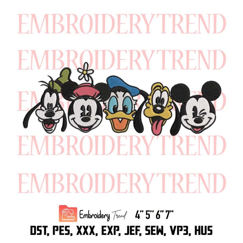 2022 Disney Squad Embroidery, Mickey Mouse Embroidery, Embroidery ...