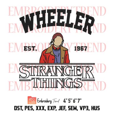Stranger Things 4 Embroidery, Nancy Wheeler Embroidery, Movies Embroidery, Embroidery Design File