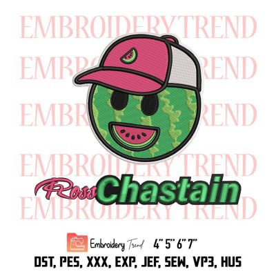 Ross Chastain Watermelon Logo Embroidery, Action Racing Ross Chastain 2022 Embroidery, Trending Embroidery, Embroidery Design File
