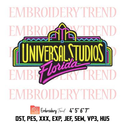 Family Vacation Embroidery, Universals Studios Florida Embroidery, Trending Embroidery, Embroidery Design File