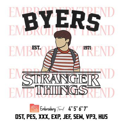 Stranger Things 4 Embroidery, Will Byers Embroidery, Movies Embroidery, Embroidery Design File