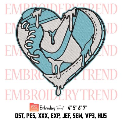 Heart Air Jordan 1 Low Aluminum Embroidery, Cute Gift Sports Matching Embroidery, Embroidery Design File