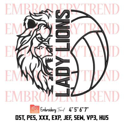 New Boston Lady Lions Volleyball Embroidery, Lady Lions Embroidery, Sport Embroidery, Embroidery Design File