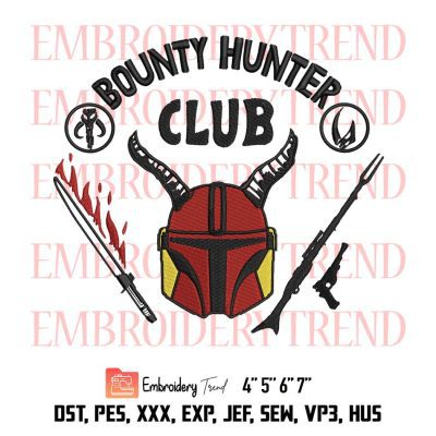 Star Wars Embroidery, Bounty Hunter Club Hellfire Club Embroidery, Stranger Things 4 Embroidery, Embroidery Design File