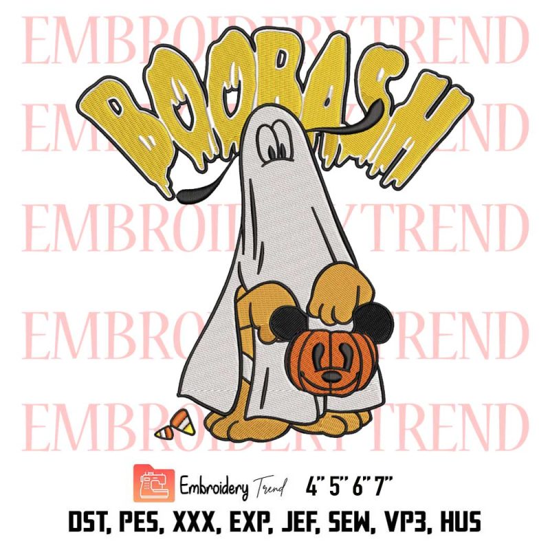 Pluto Disney Boo Bash Halloween Embroidery, Pluto Ghost Halloween ...