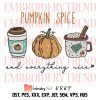 Cute Pumpkin Fall Embroidery, Mommy’s Pumpkin Spice Latte Date Embroidery, Thanksgiving Gift Embroidery, Embroidery Design File