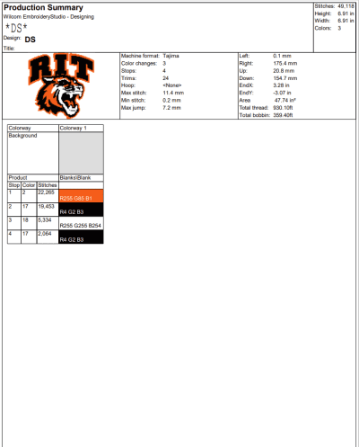 Rochester Institute Of Technology Embroidery, Rit Tiger Logo Embroidery, Embroidery Design File