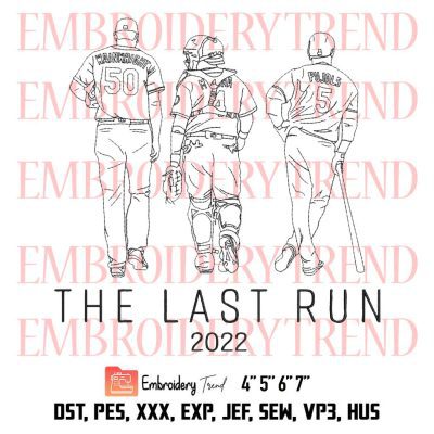 The Last Run 2022 Cardinals Embroidery, Molina Wainwright and Pujols Embroidery, Cardinals Baseball Embroidery, Embroidery Design File