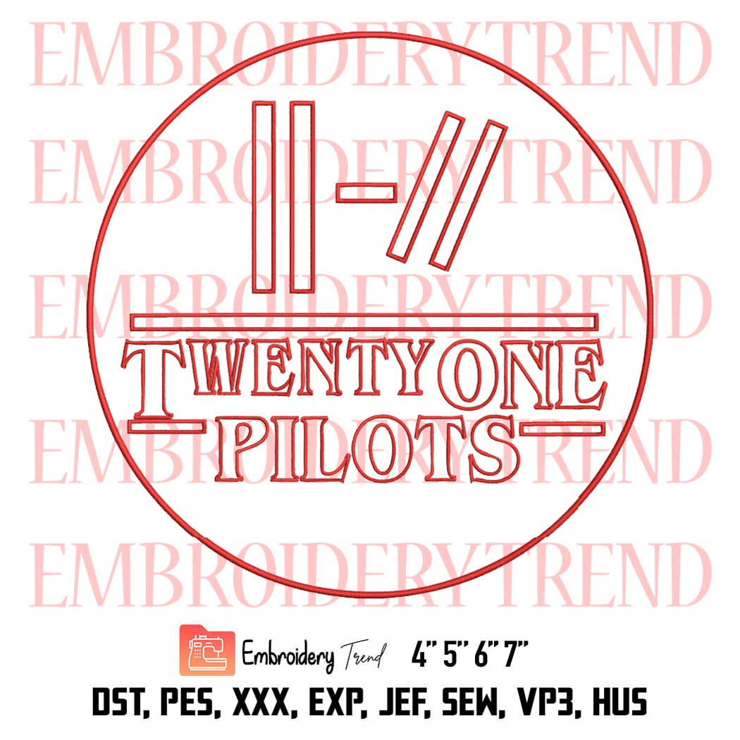 Twenty One Pilots Embroidery, Stranger Things Embroidery, Movie Music Gift Embroidery, Embroidery Design File