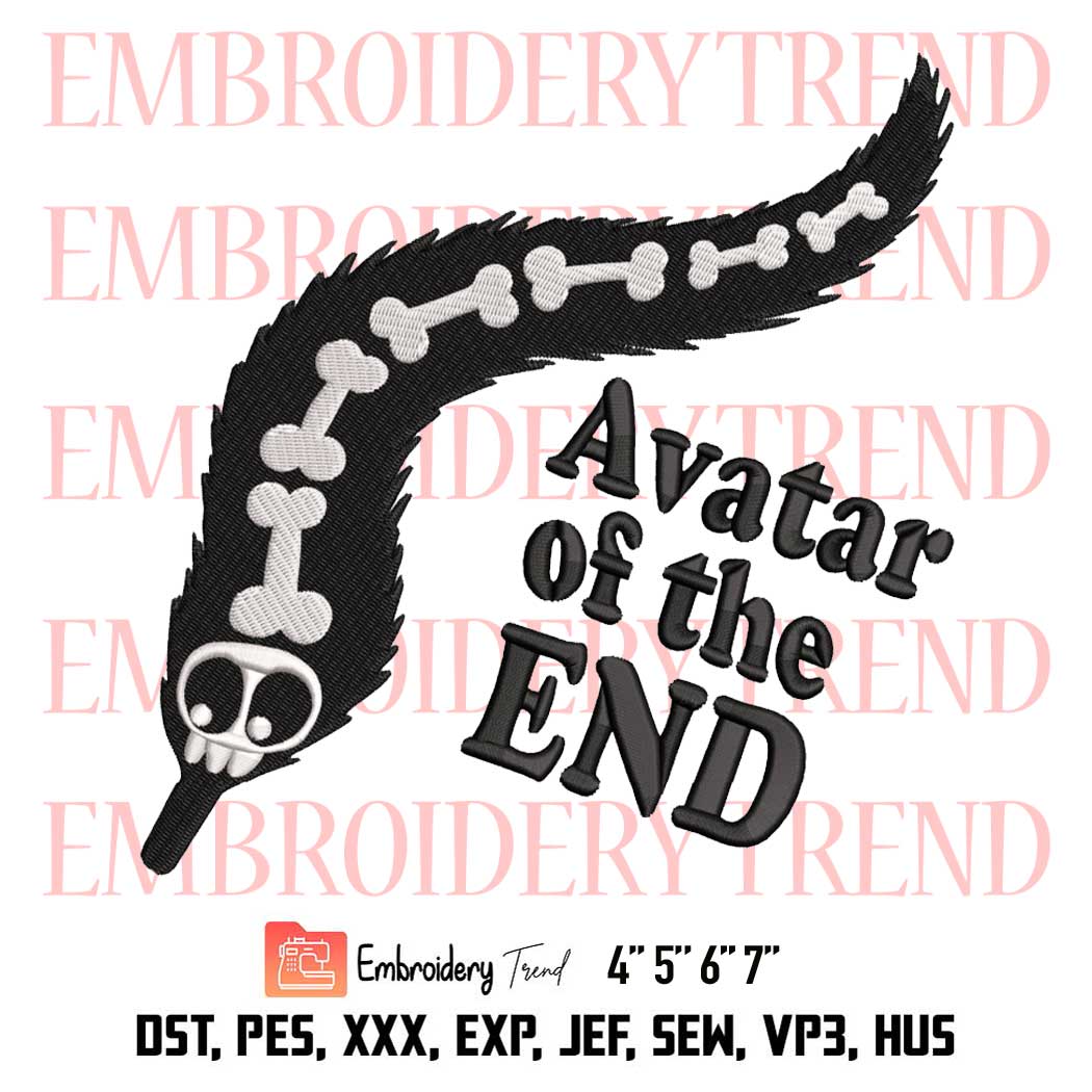 Avatar Of The End Embroidery, Worm Embroidery, Halloween Funny Embroidery, Embroidery Design File