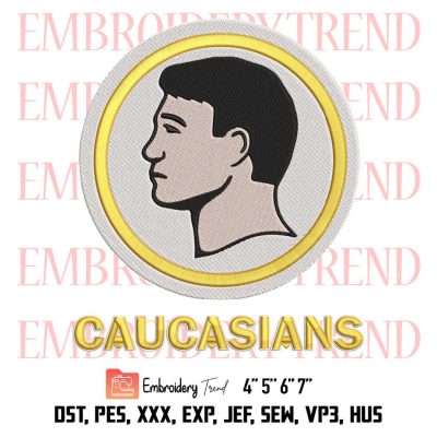 Washington Caucasians Rednecks Embroidery, Caucasians Pride Embroidery, Embroidery Design File