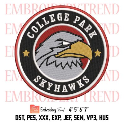 College Park Skyhawks Embroidery, Sport Embroidery, NBA Embroidery, Embroidery Design File
