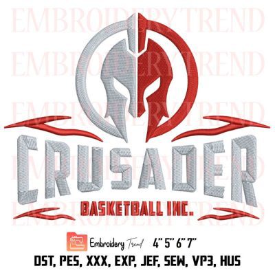 Crusader Basketball Embroidery, Sport Embroidery, Trending Embroidery, Embroidery Design File