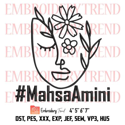 Mahsa Amini Embroidery, Freedom Feminism Embroidery, Women Rights Embroidery, Stand With Iran Embroidery, Embroidery Design File