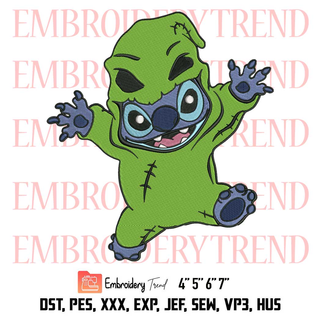 Stitch Oogie Boogie Embroidery, Disney Halloween Embroidery, Nightmare Before Christmas Embroidery, Embroidery Design File