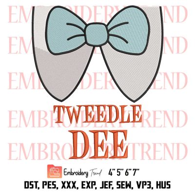 Tweedle Dee Tweedle Dum Costume Embroidery, Matching Halloween Costume For Couples Embroidery, Embroidery Design File