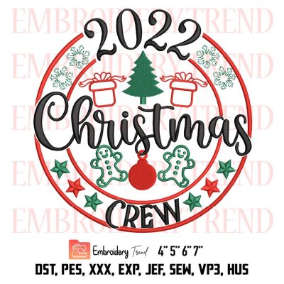 2022 Christmas Crew Embroidery, Christmas Seal Embroidery, Christmas Memories Together Embroidery, Embroidery Design File