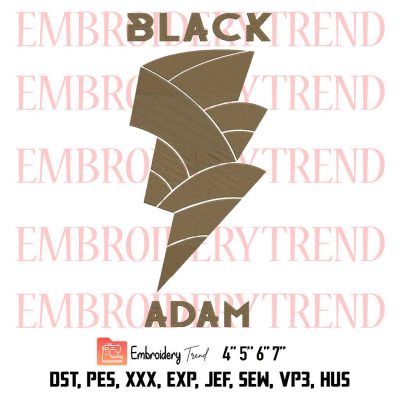 Black Adam Embroidery, Symbol DC Comics Embroidery, Movie Trending 2022 Embroidery, Embroidery Design File