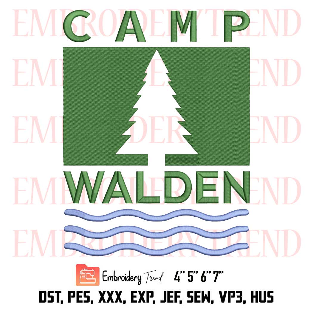 Camp Walden The Parent Trap Embroidery, Camping Life Embroidery, Embroidery Design File