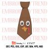 Turkey Face Bandana Trot Squad Embroidery, Happy Thanksgiving Day Embroidery, Embroidery Design File