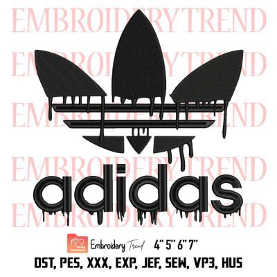 Adidas Drip Logo Embroidery, Adidas Embroidery, Brand Embroidery, Embroidery Design File