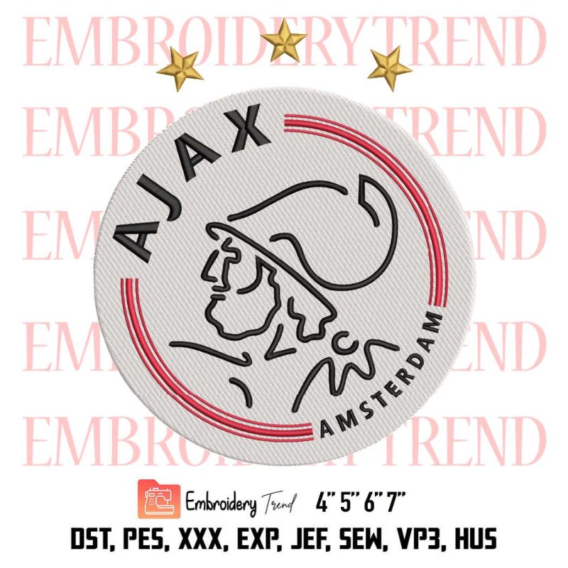 Ajax Logo Football Embroidery AFC Ajax Amsterdam Embroidery Football