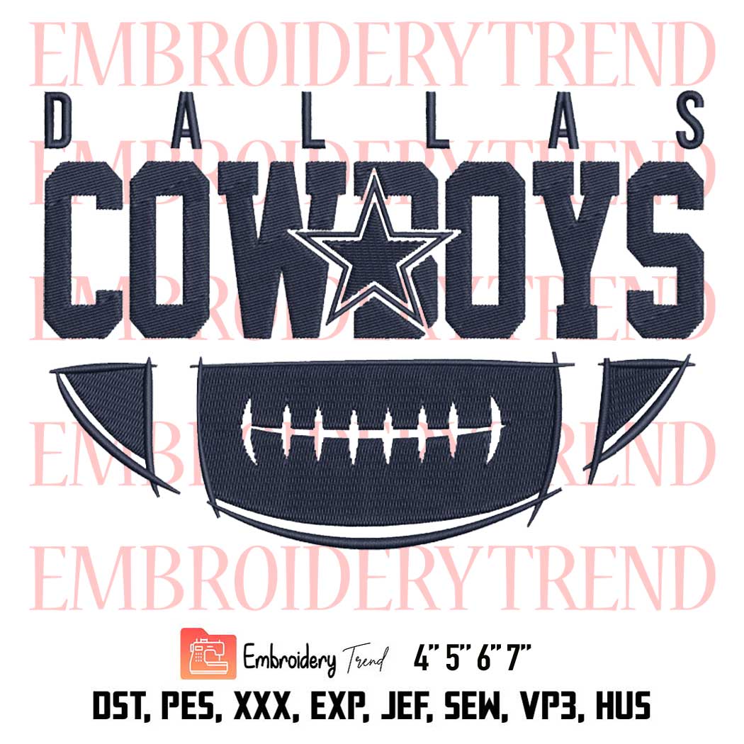 Dallas Cowboys Football Logo Embroidery Designs