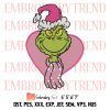Cindy Lou Pink Heart Cute Embroidery, Cindy Lou Christmas Embroidery, Embroidery Design File