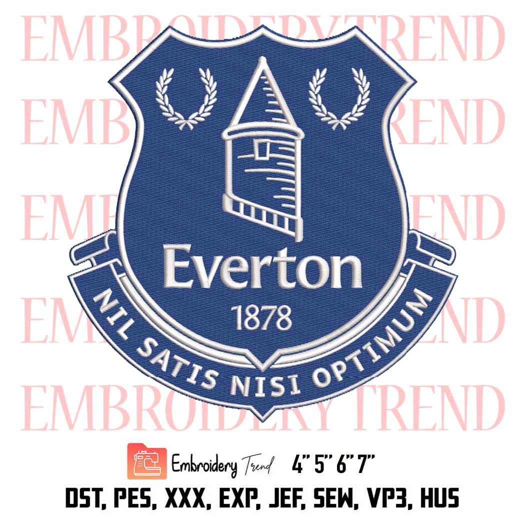 Everton Football Club Logo Embroidery, Football Embroidery, Sport Embroidery, Embroidery Design File