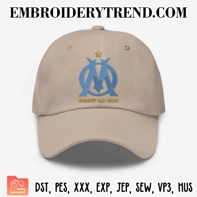 Olympique De Marseille Logo Embroidery, Football Embroidery, Sport Embroidery, Embroidery Design File