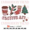 Christmas Elf Gnome Embroidery, Elf Gnome In Cups Christmas Season Funny Embroidery, Embroidery Design File
